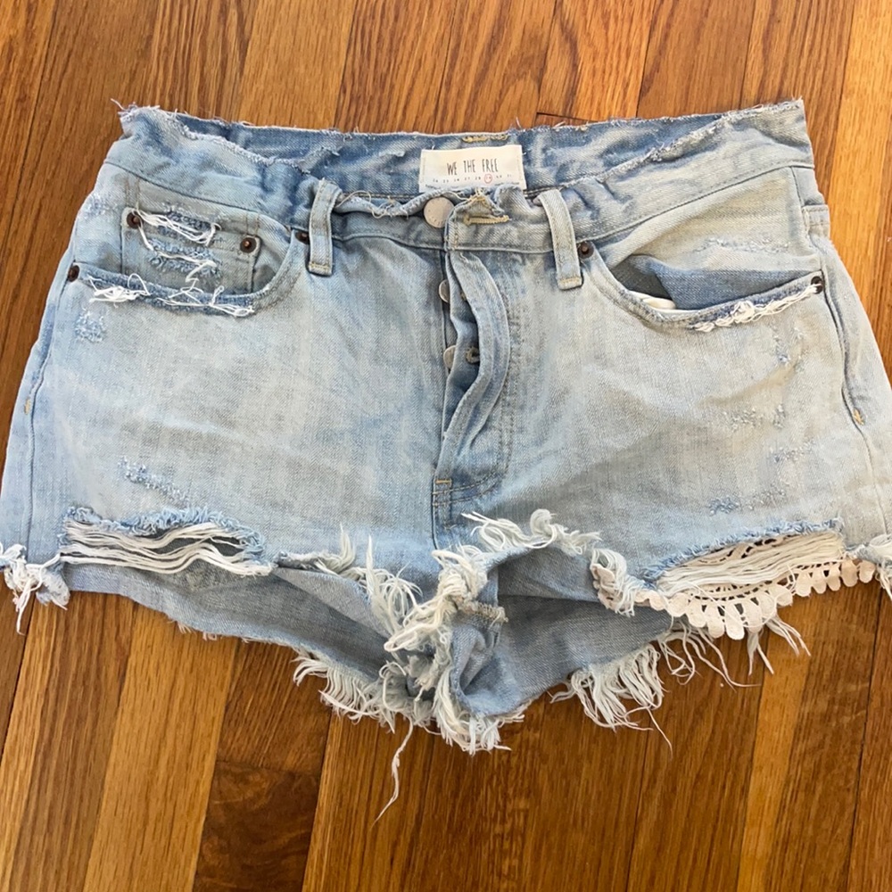 Free people denim shorts